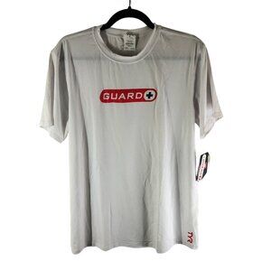 TYR Mens Guard + Rashguard Top UPF 50+ Short Sleeve White M